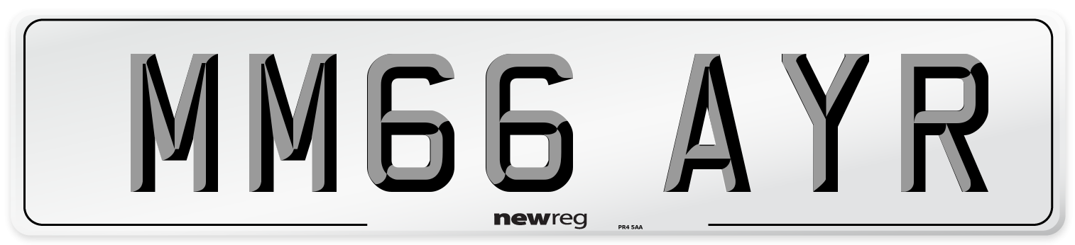 MM66 AYR Number Plate from New Reg